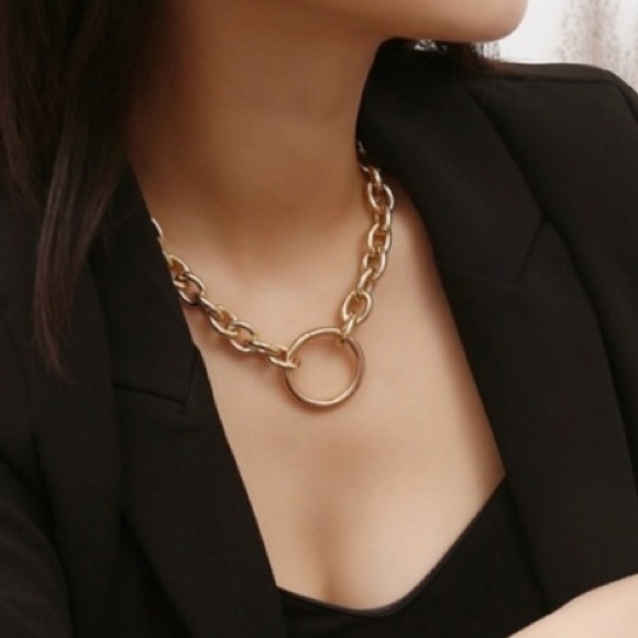 LAST 1! Gold chunky chain choker necklace - Picture 2 of 6